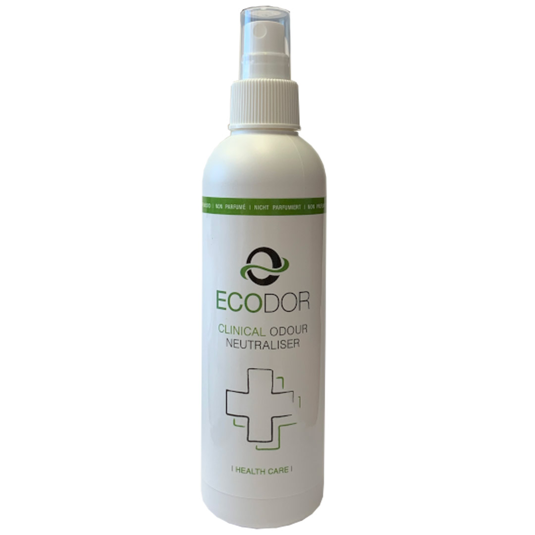 Ecodor EcoClinic Geruchentferner gegen Körpergerüche 250 ml wiederbefüllbare Pump Sprühflasche