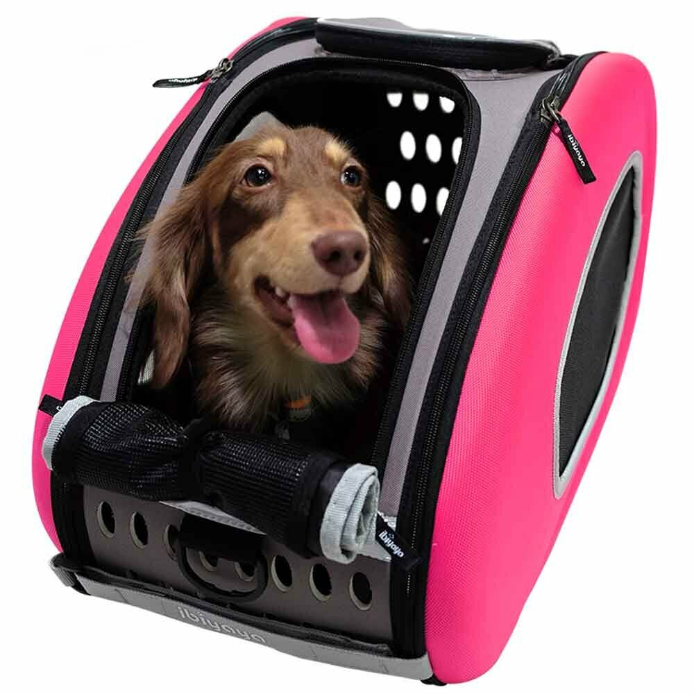 Hundetragetasche mit Schulterriemen rosa