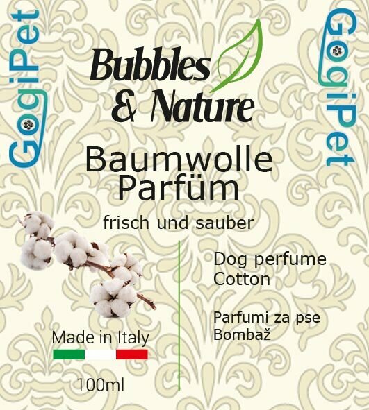 pflegendes Hundeparfum mit Baumwolle von Bubbles & Nature