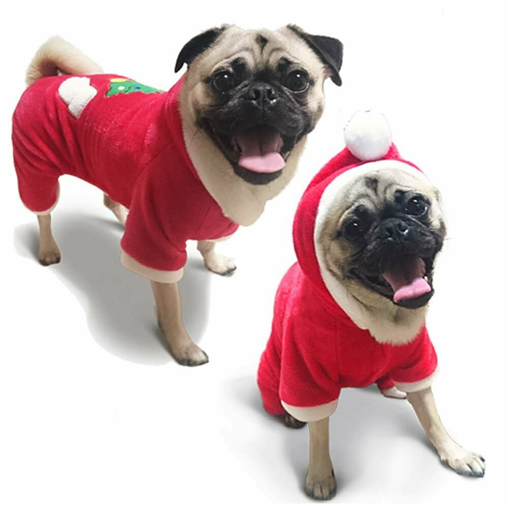 Hundeweihnachsmantel - Weihnachtsmannkostüm für Hunde