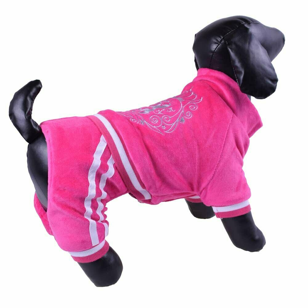 Weicher rosa Hundeoverall - Winterjogger für Hunde