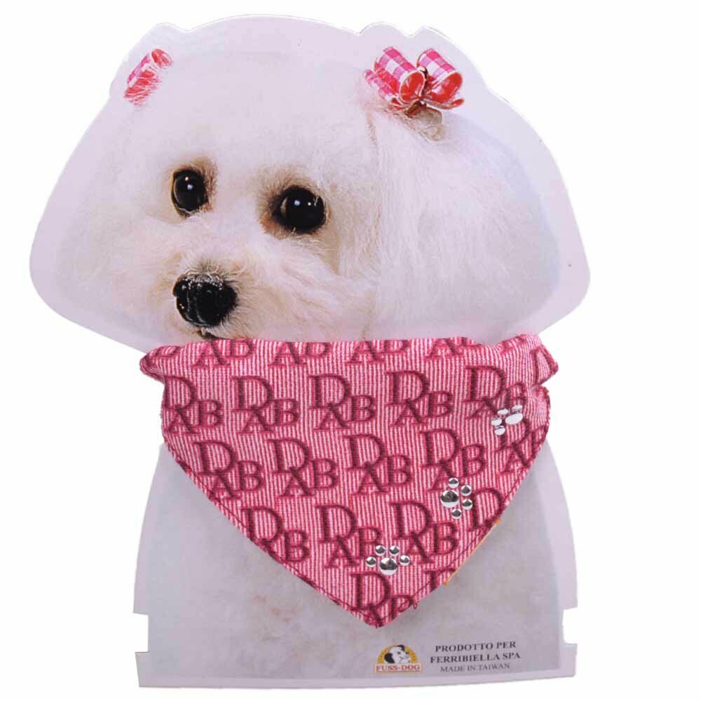 Rosa Hundehalstuch - kleines Hundehalsband mit Hundedreieckstuch