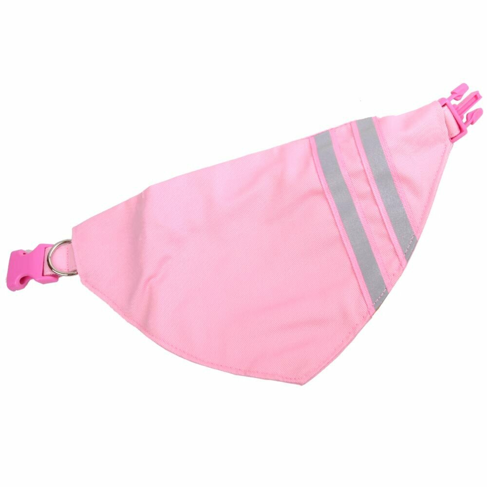 Hundehalsband mit Hundedreieckstuch rosa