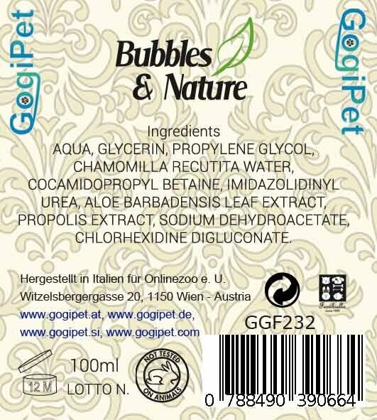 GogiPet Hundeprodukte ohne Tierversuche - Bubbles & Nature