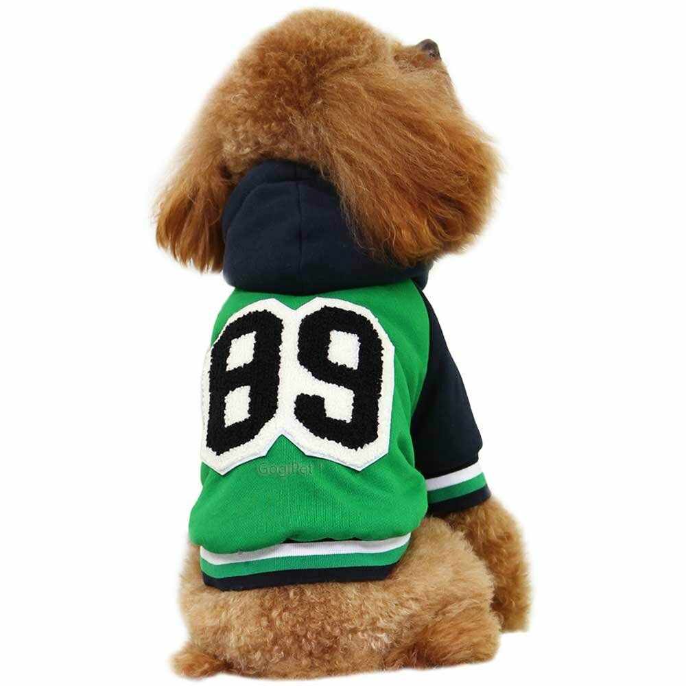 Grüne Baseball Hundejacke für den Winter 89 - GogiPet Hundebekleidung