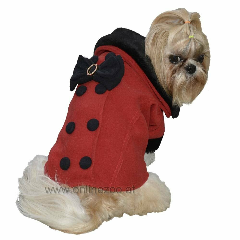 warmes Hundegewand roter Mantel für Hunde