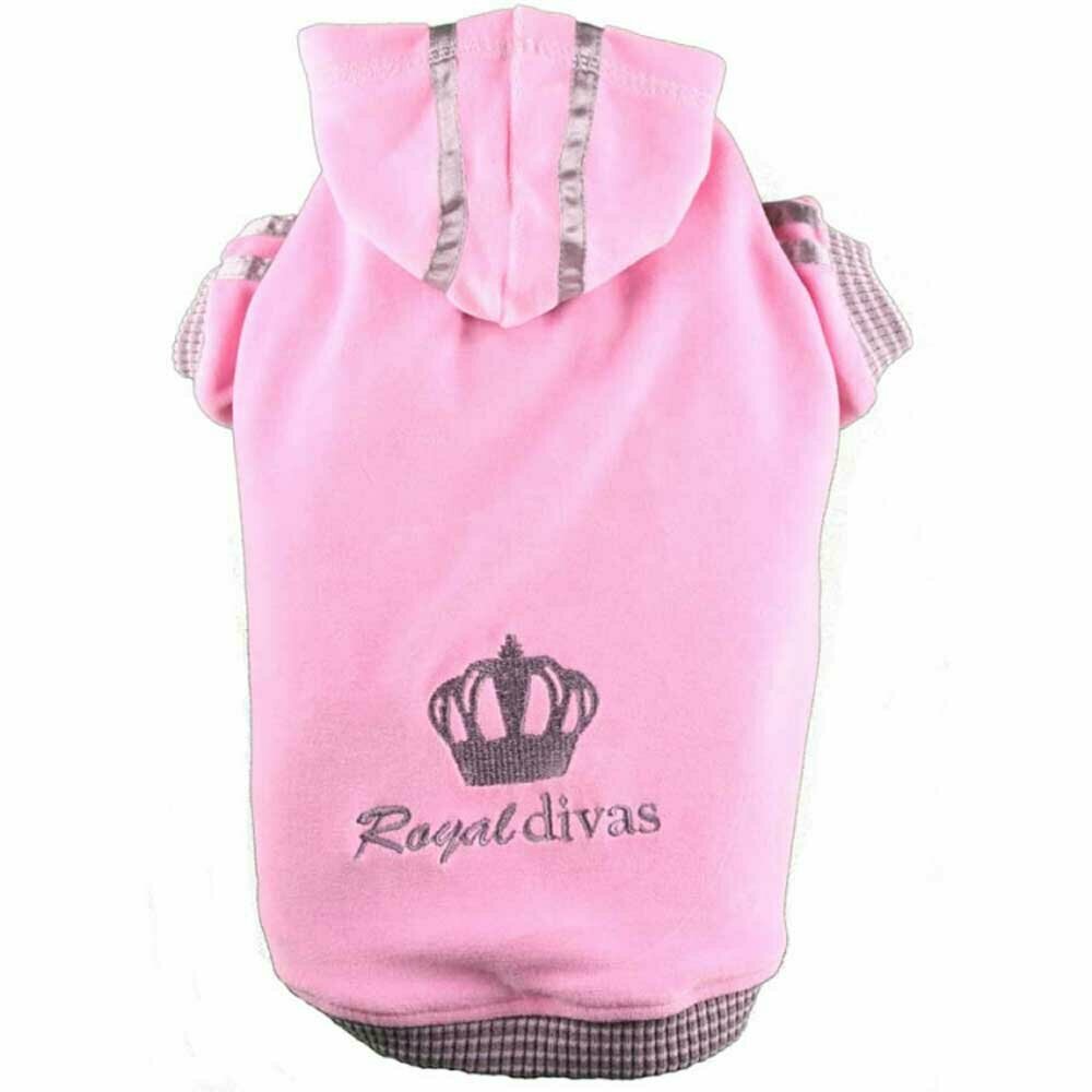 pink hoodie for large dogs - warm dog clothest from DoggyDolly dog fashions Europe