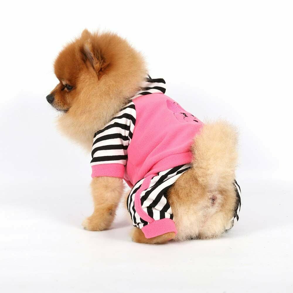 Rosa Hundebekleidung aus Fleece von DoggyDolly W293