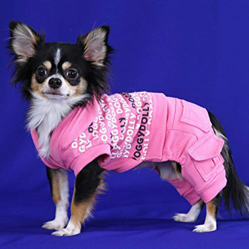 Sportanzug und Hausanzug für Hunde rosa von DoggyDolly