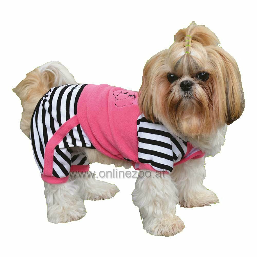 DoggyDolly Hundebekleidung für den Winter - warme Hundebekleidung rosa mit 4 Pfoten