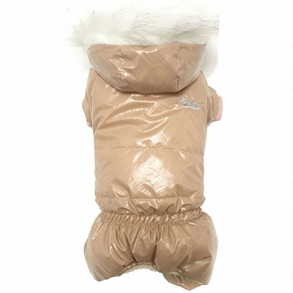 Hunde Schneeanzug Francesco Khaki - warme Hundebekleidung