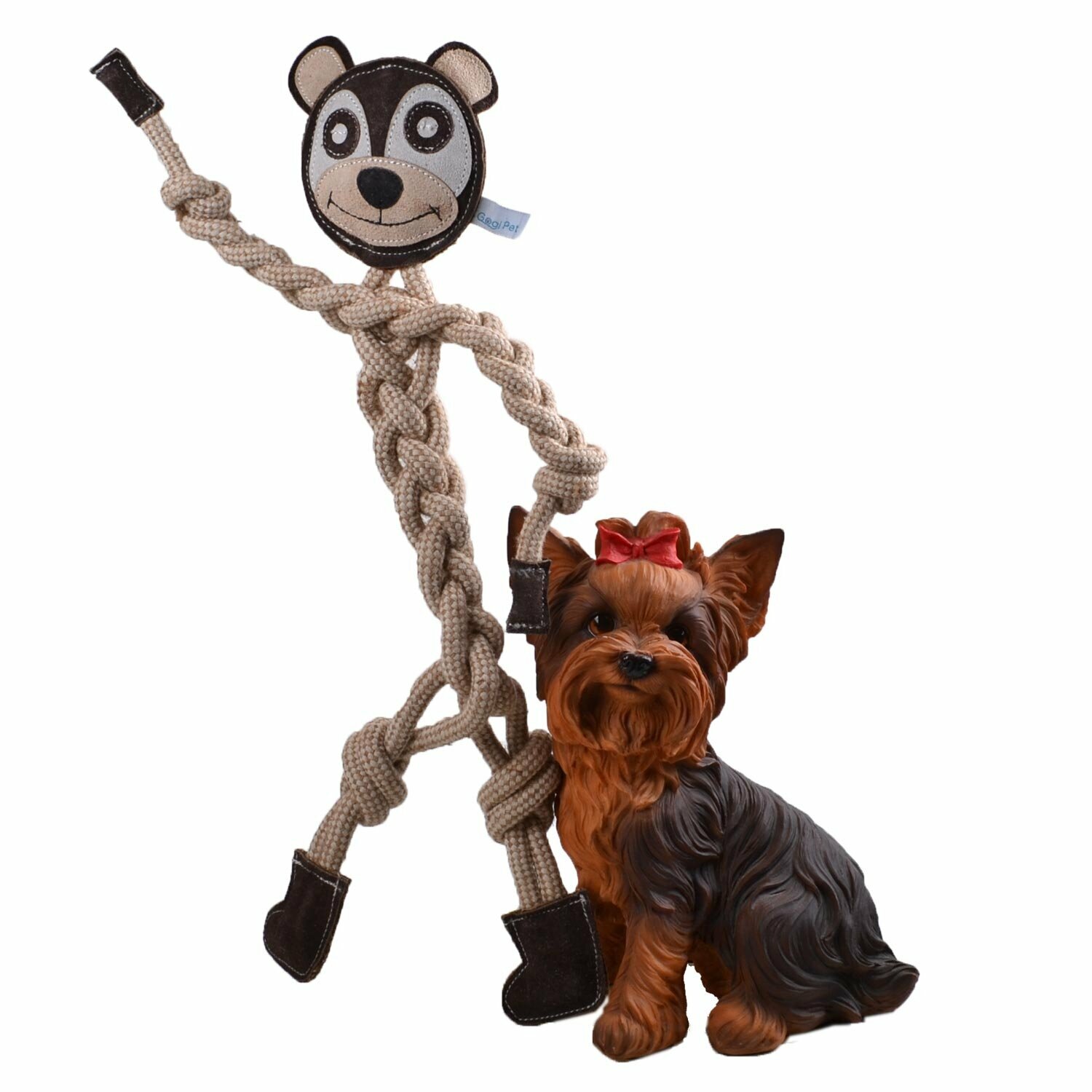 Hundespielzeug XXL aus natürlichen, nachhaltigen Rohstoffen von GogiPet ® Naturetoy Teddy Bär
