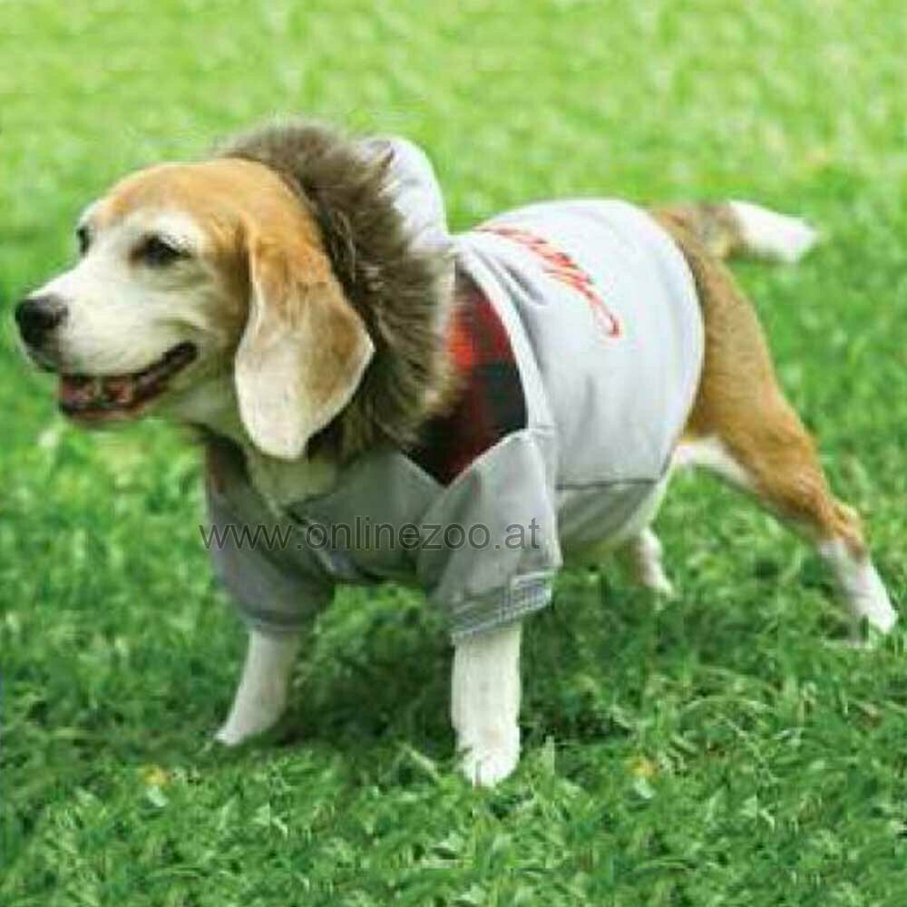 warme Hundebekleidung - graue Hundejacke von DoggyDolly