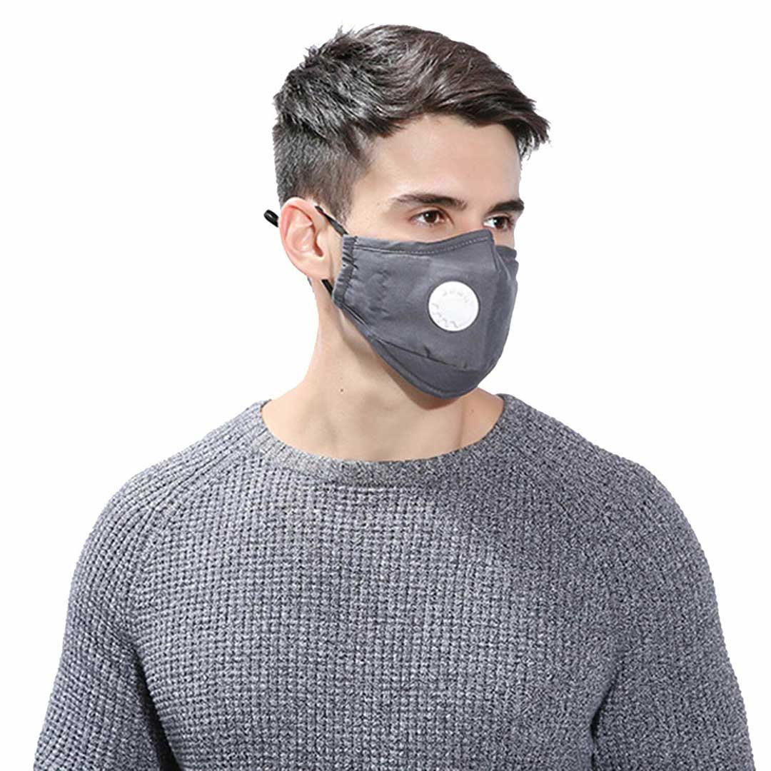 Baumwoll Atemschutzmaske mit Atemventil