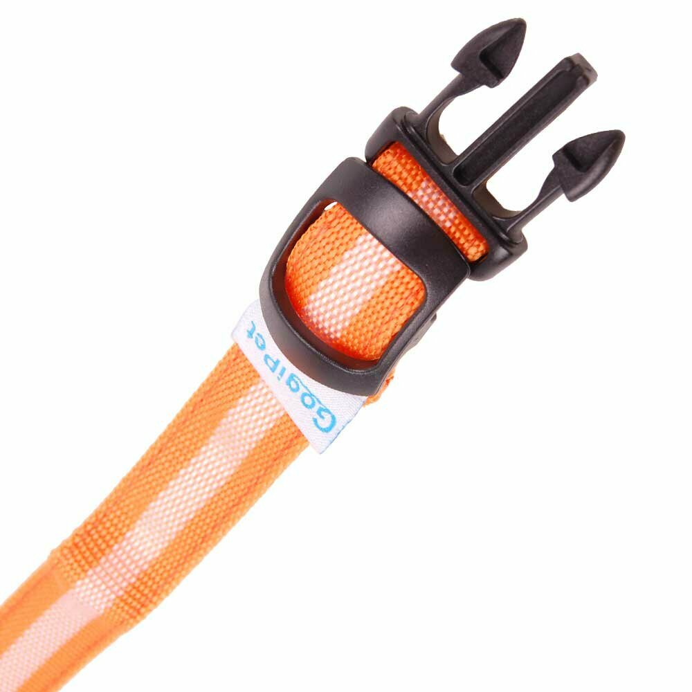GogiPet ® Leuchthundehalsband orange mit Klick Klack Verschluss
