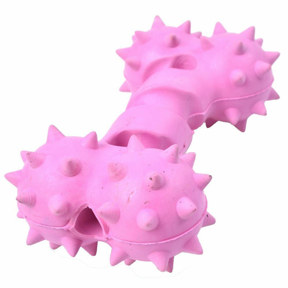GogiPet Hundespielzeug - rosa Gummiknochen