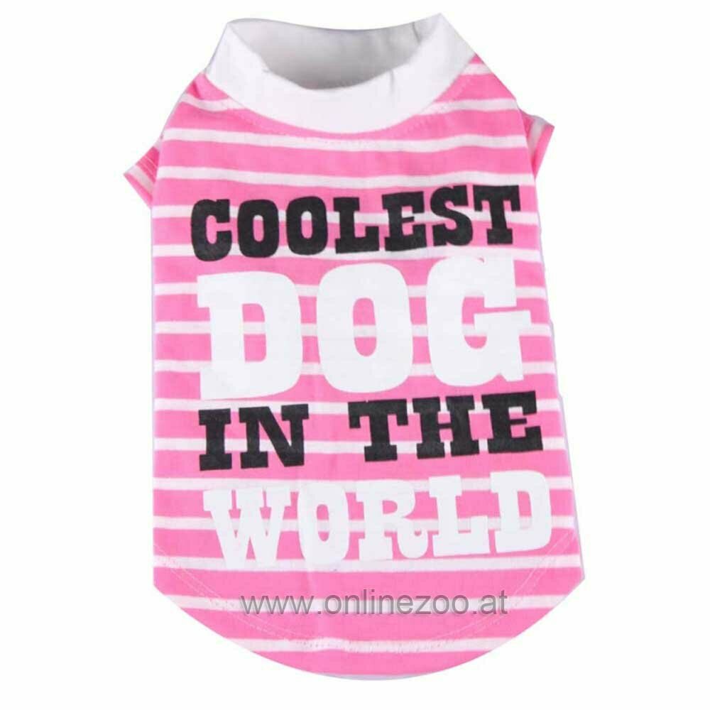 Hundeshirt rosa Coolest Dog in the World von DoggyDolly www.doggy-dolly.at