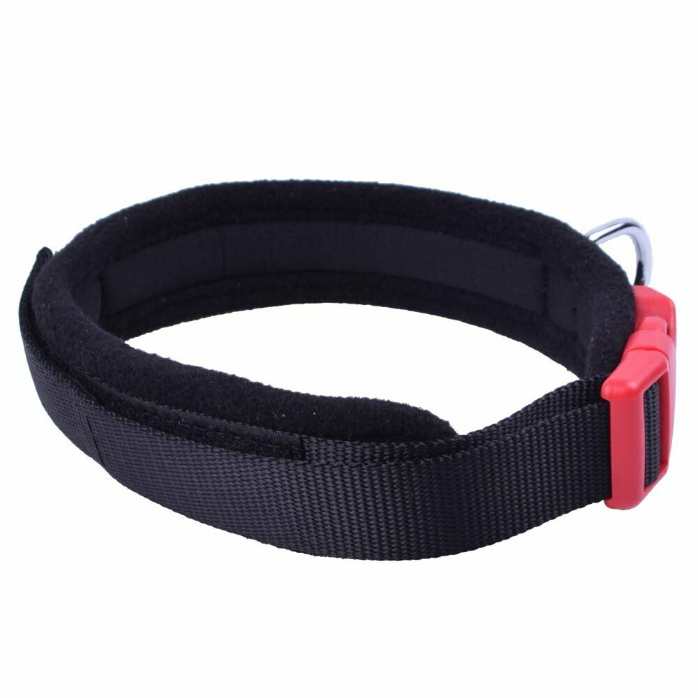 GogiPet® Air Gewebe Hundehalsband längenverstellbar schwarz 45 cm