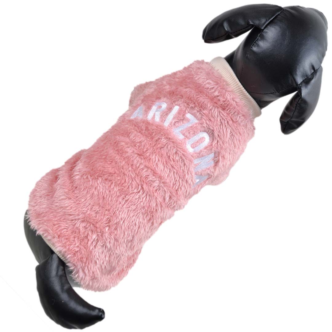 Flauschig warmer Plüsch Fleece Hundepullover - Arizona Pink