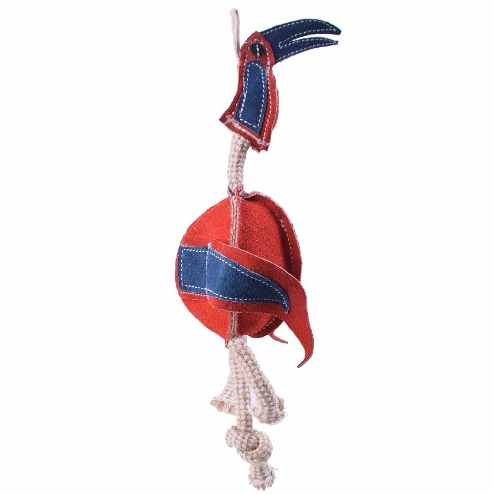 Roter Tukan - Hundespielzeug - GogiPet ® Hundespielzeug aus echtem Leder