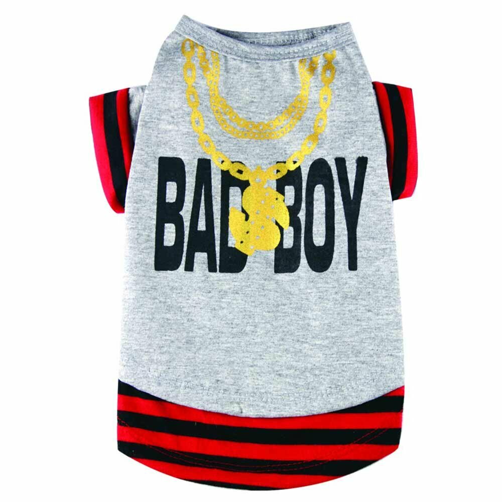 T-Shirt für Hunde "Bad Boy" grau