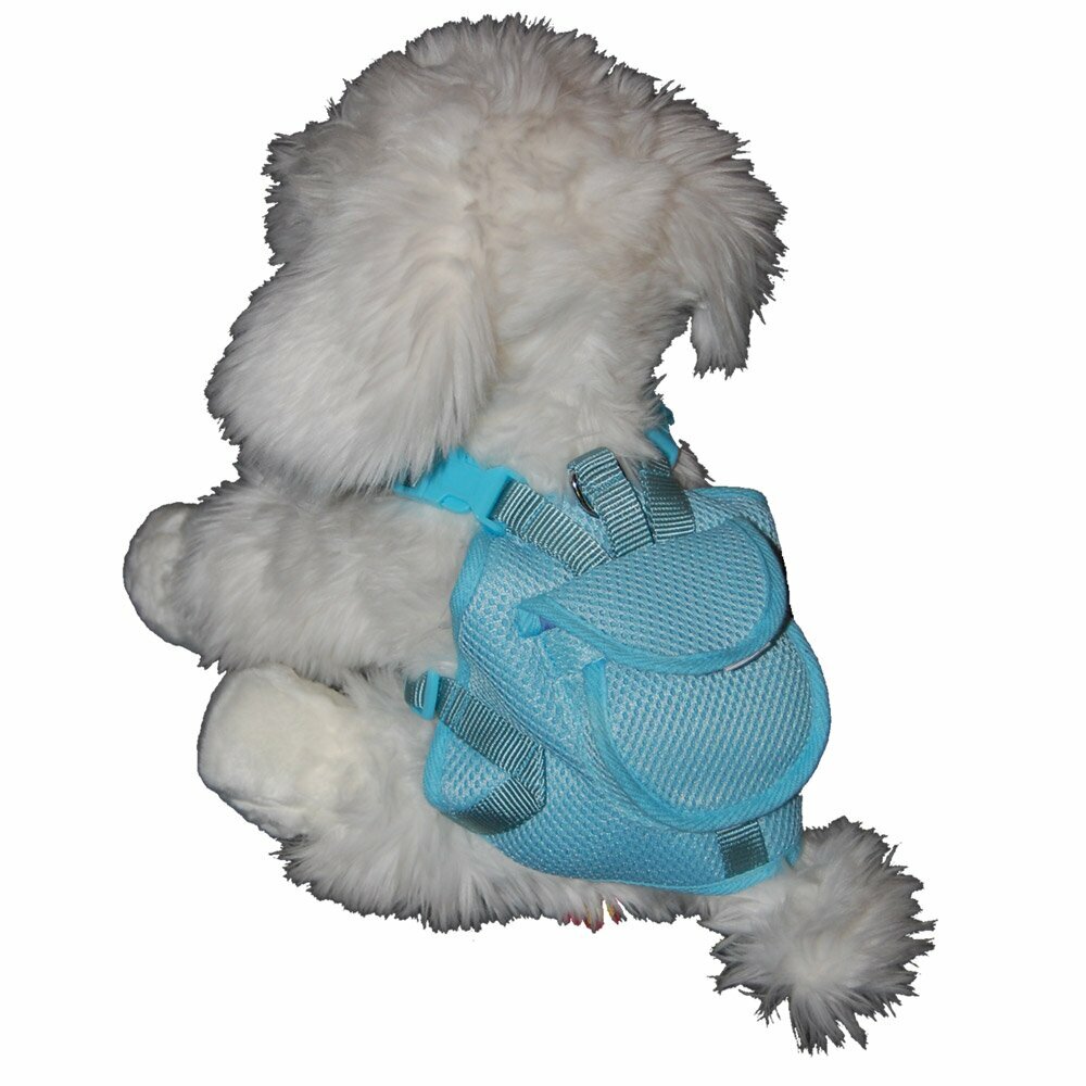 Rucksack für Hunde - Brustgeschirr Hunde blau in Größe S von GogiPet
