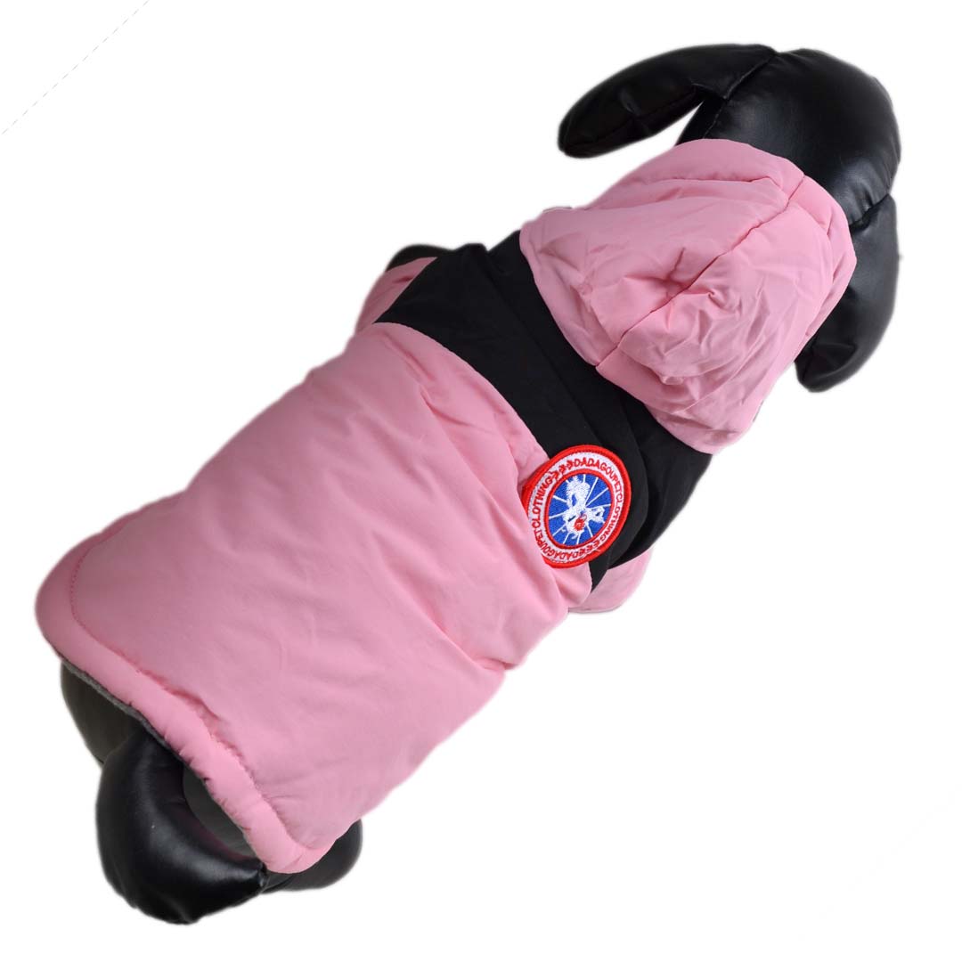 rosa Anorak für Hunde - warme Hundeklamotten