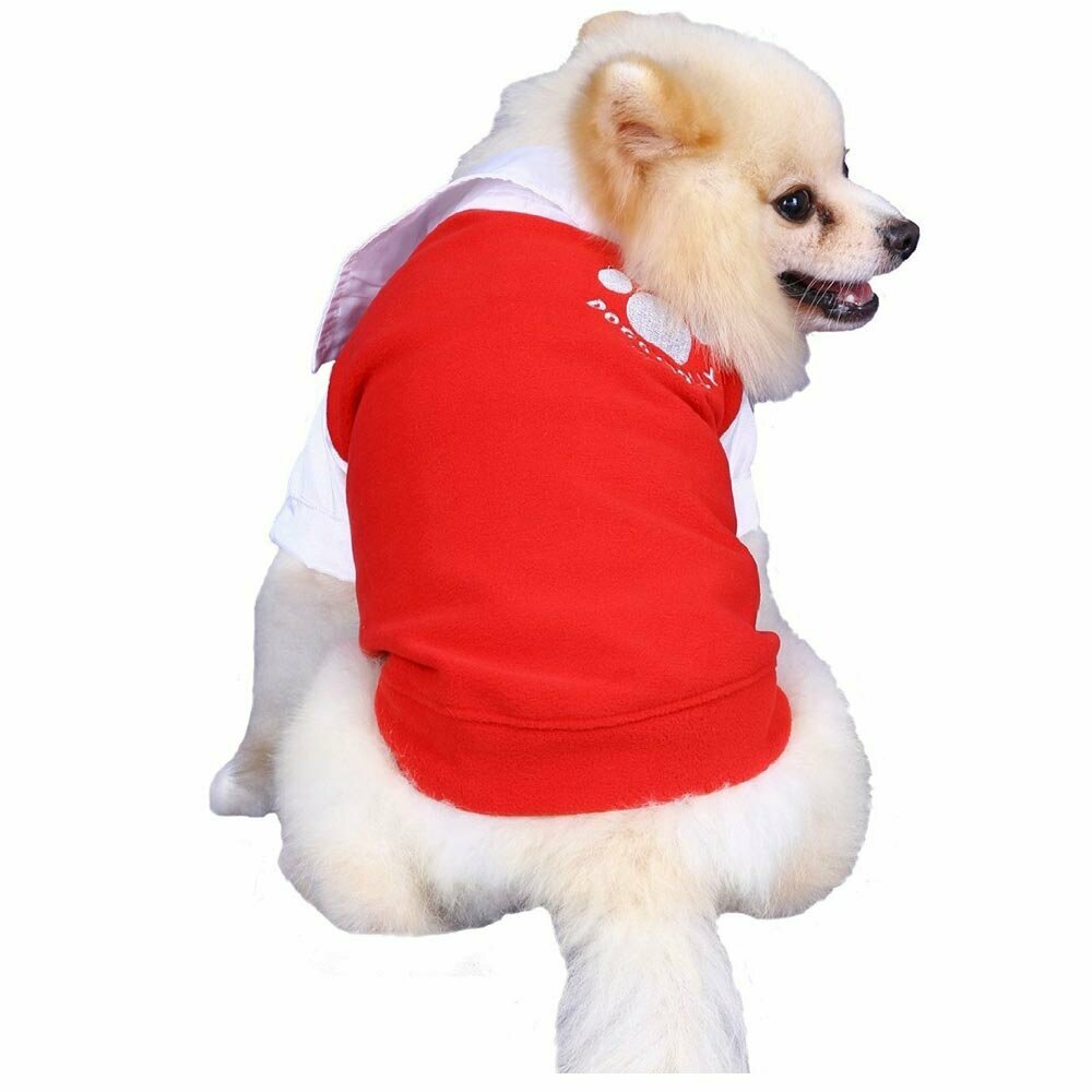 Roter Sweater für Hunde aus Fleece