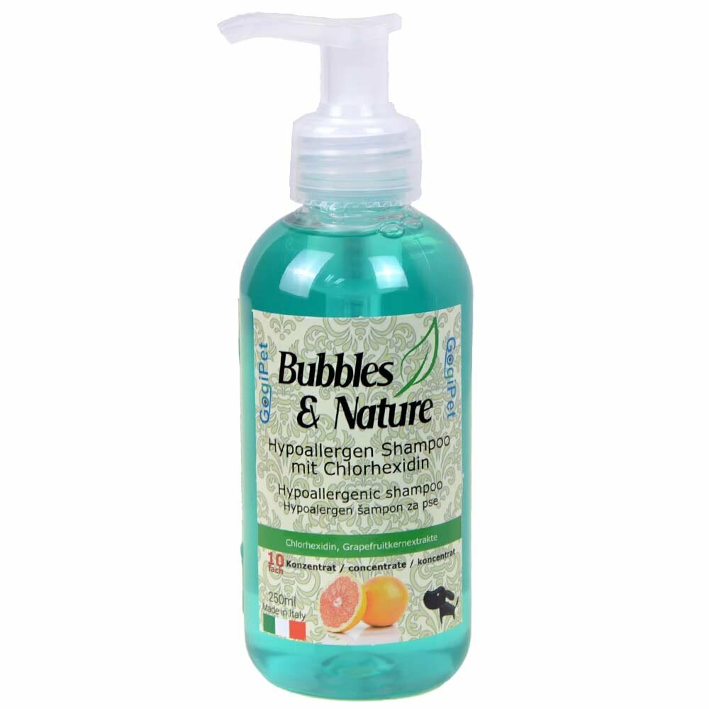 Bubbles & Nature Hundeshampoo Hyperallergen für allergische Hunde mit Chlorhexidin