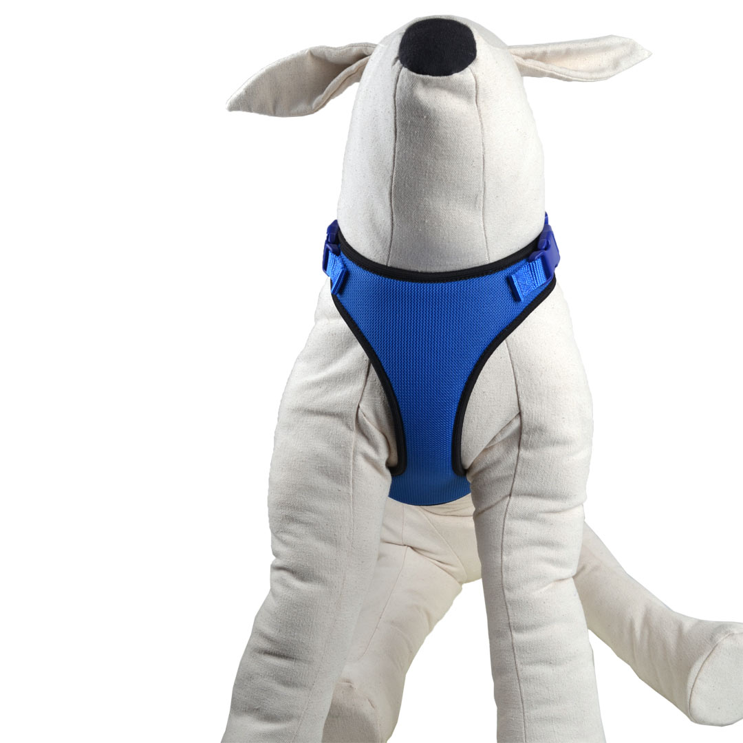 Atmungsaktives GogiPet® Premium Soft Brustgeschirr für Hunde blau