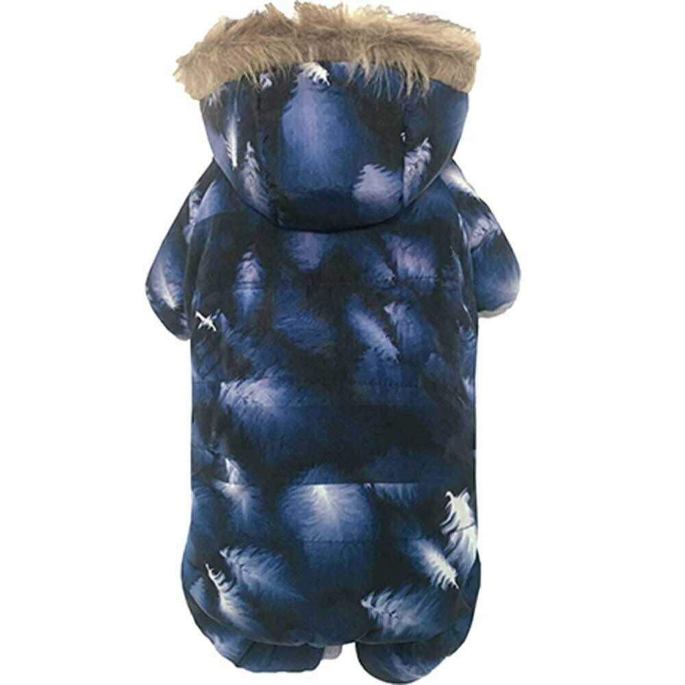 Blauer Schneeanzug - warme Hundebekleidung
