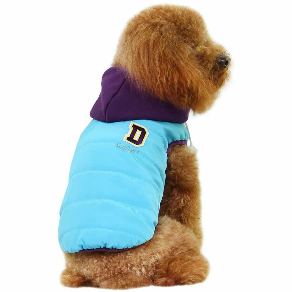 Warmer Hundeparka für den Winter blauer Hundemantel von GogiPet ®