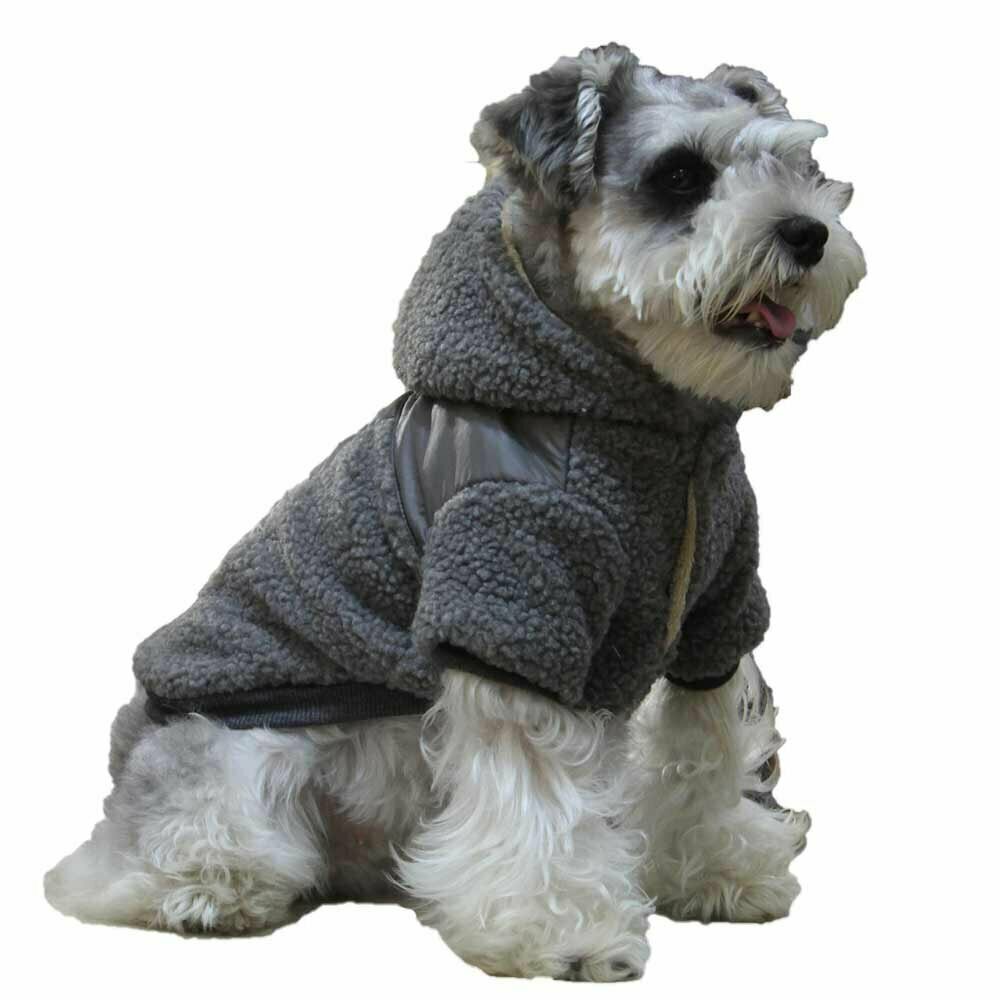 Warmer Wintermantel für Hunde grau