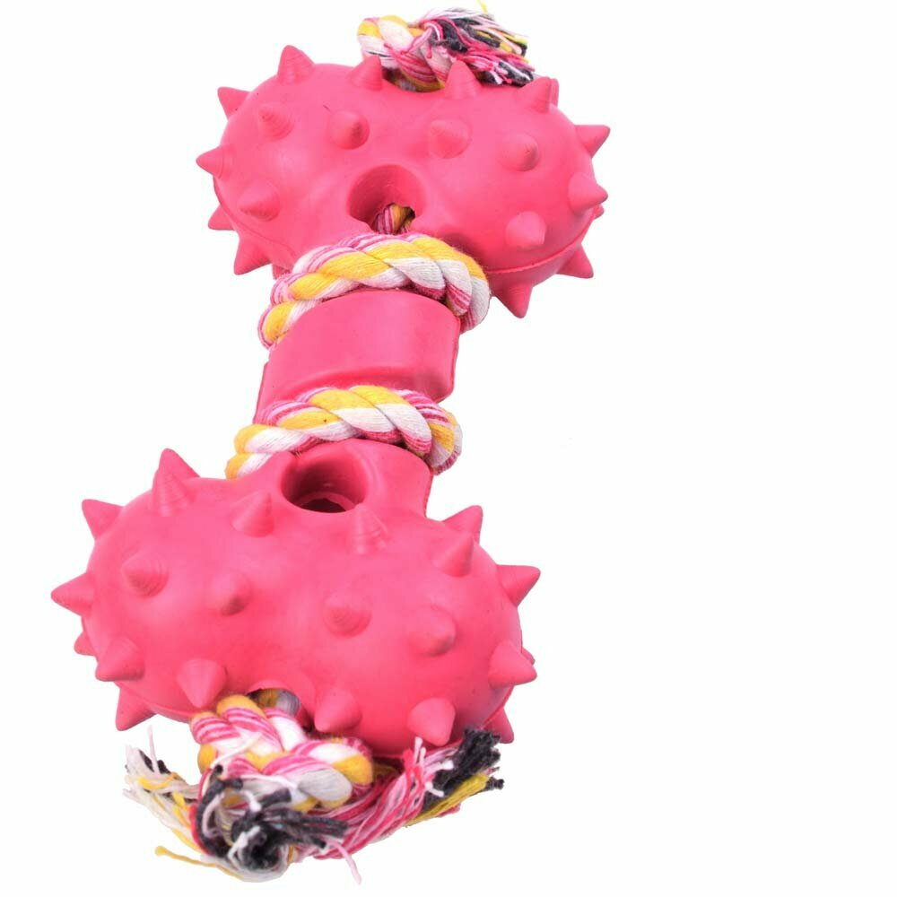 Hundespielzeug aus Gummi mit Zahnseil