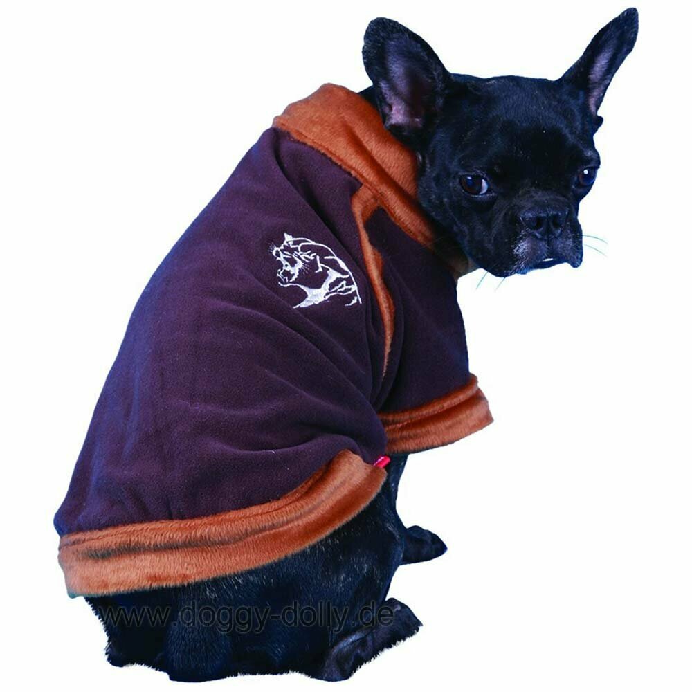 schöner warmer Hundepullover braun von DoggyDolly Hundemdoen - warmes Hundegewand von DoggyDolly W057