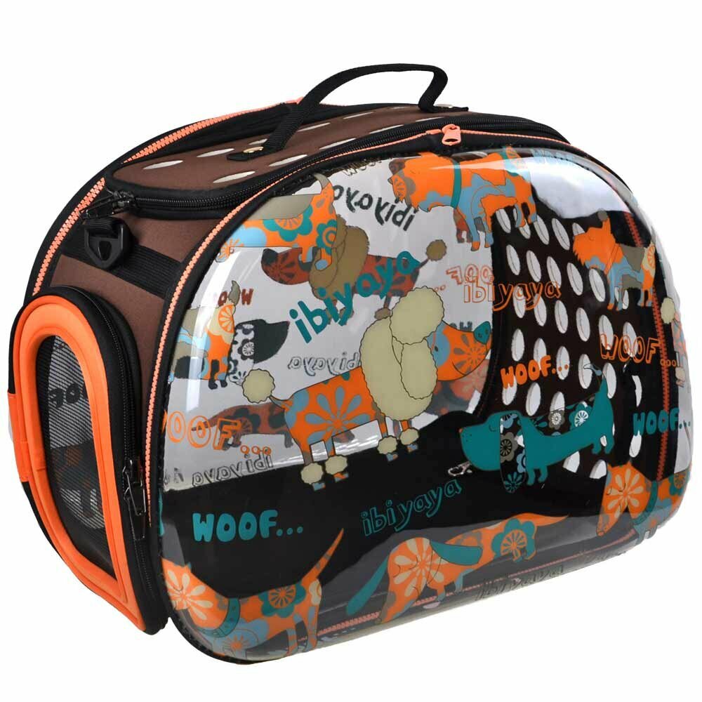 Designer Hundetasche mit lustigen Hunden