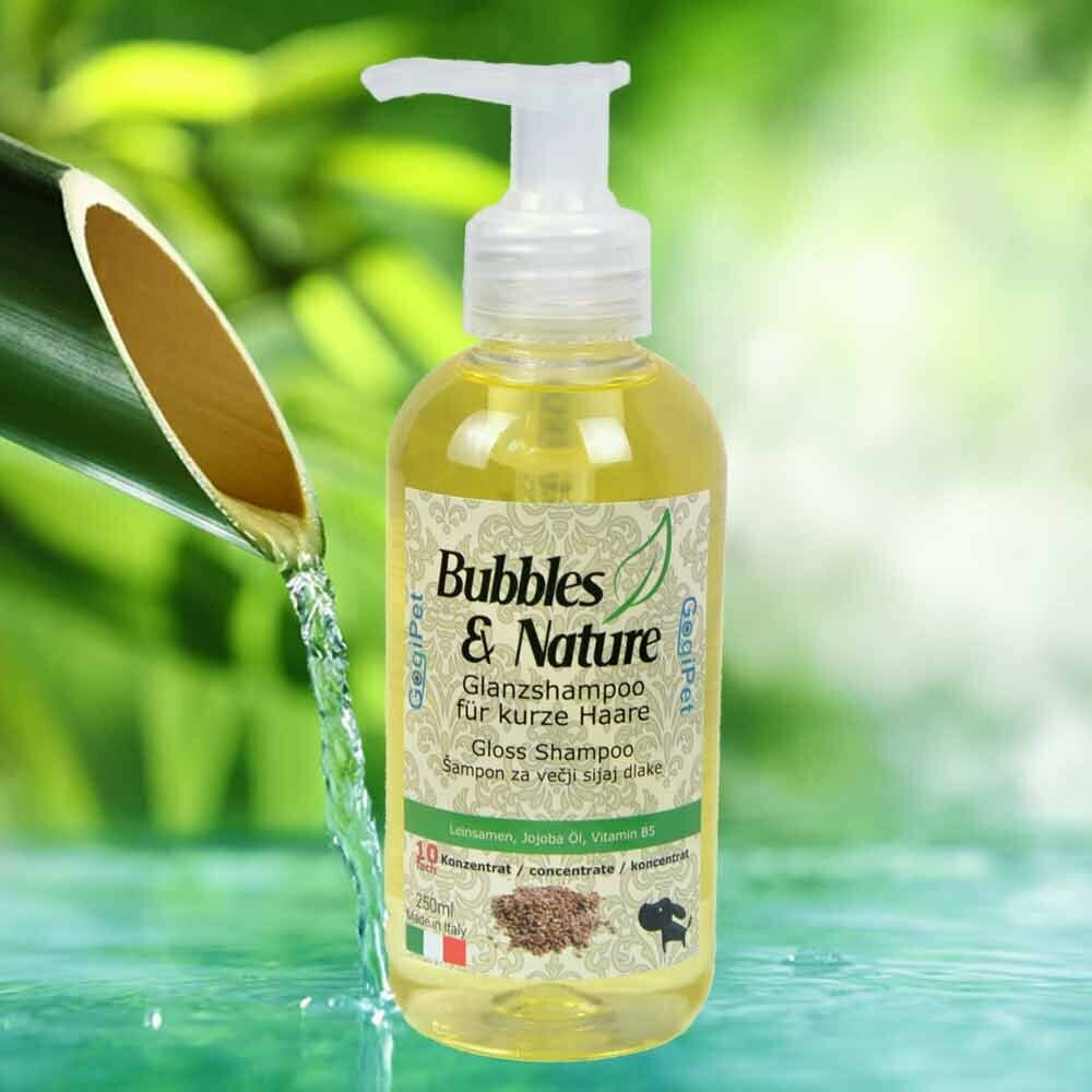 Glanz Hundeshampoo von GogiPet Bubbles & Nature für kurzhaarige Hunde
