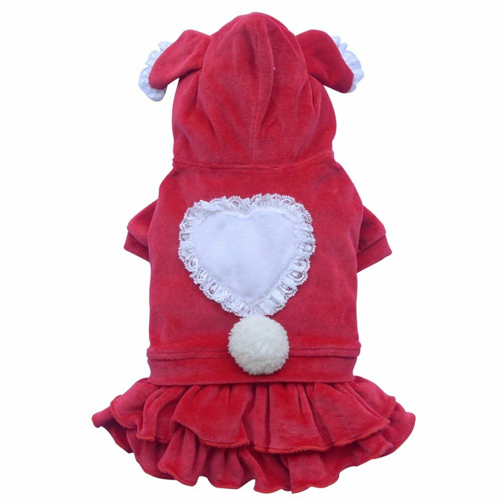 Rotes Bunny Kostüm für Hunde von DoggyDolly DRF006