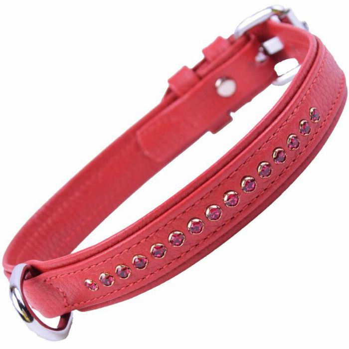 GogiPet® Swarovski Rubin Hundehalsband für kleine Hunde und Welpen