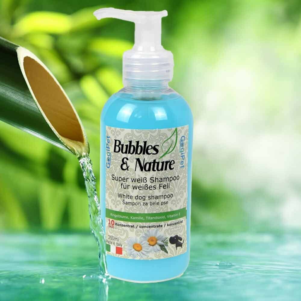 Hundeshampoo für weiße Hunde Bubbles & Nature "Super Weiß" von GogiPet
