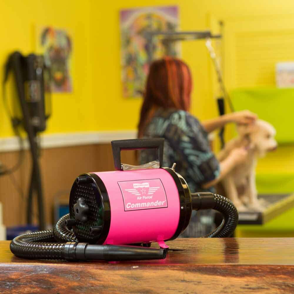 Pinkfarbener Hundefön von Metro Hundetrockner Limited Edition