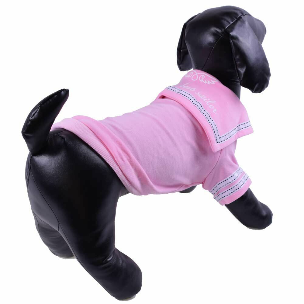 Warmer Matrosen Hundepullover rosa