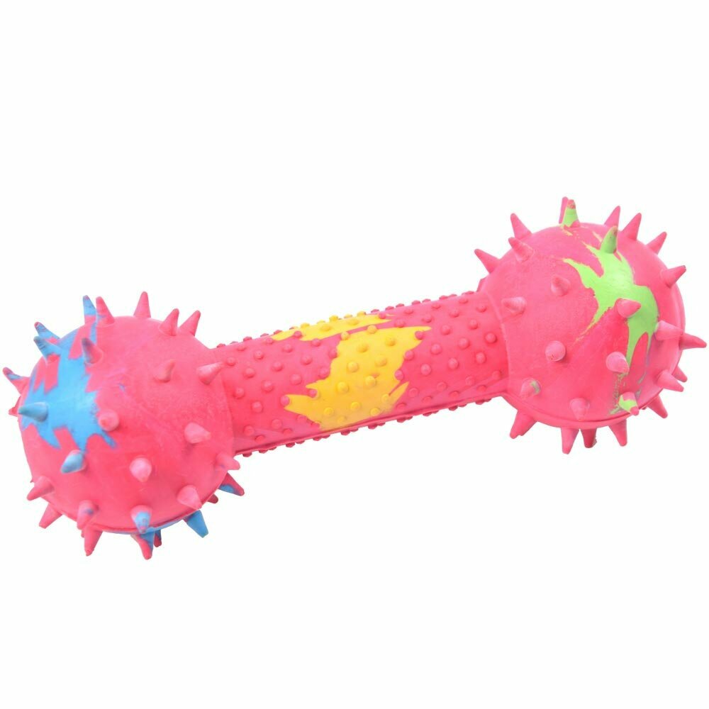 Kleiner Gummiknochen 12,5 cm mit Glöckchen - 10 Jahre Onlinezoo Hundespielzeug Aktion