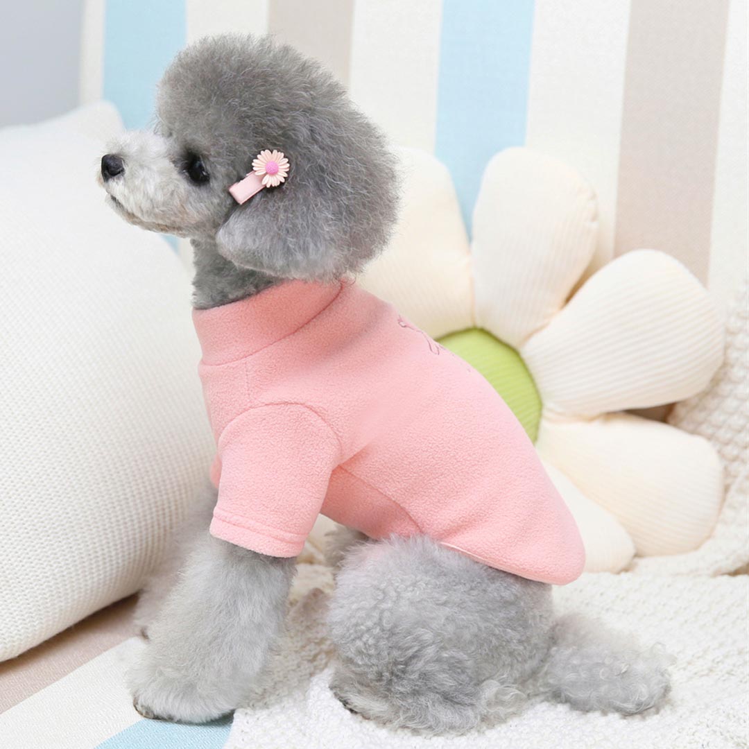 Kuschelig warmer Hundepullover - Rosa Teddysweater