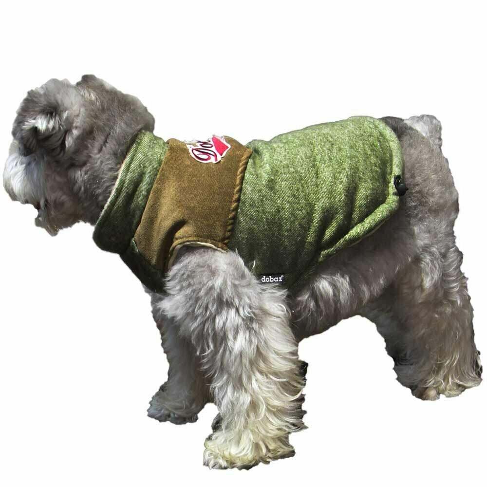 Warme Hundekleidung - olive grüne Hundejacke
