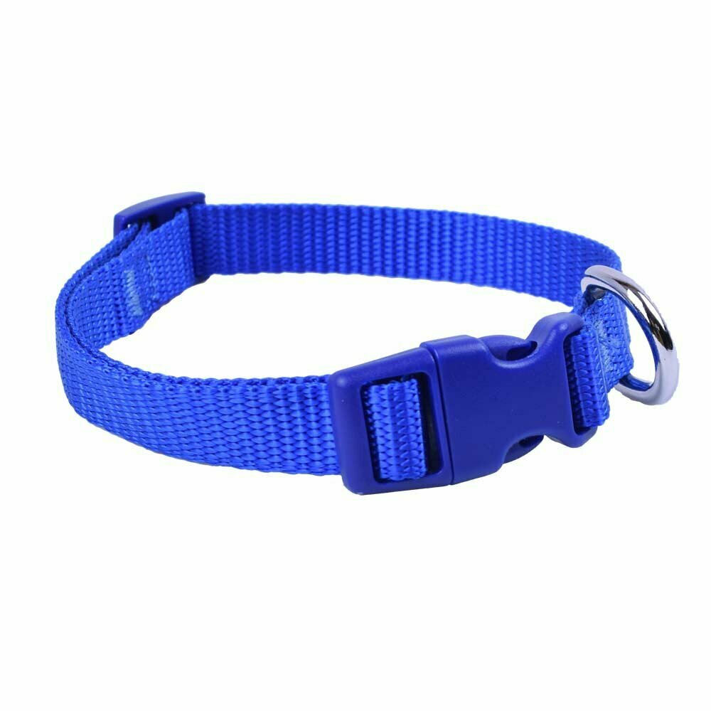 Handgemachtes GogiPet® Super Premium Nylon Hundehalsband blau