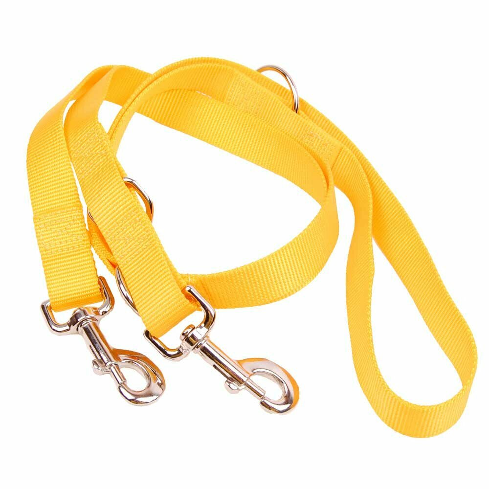 größenverstellbare gelbe Hundeleine aus Nylon die robust Hundeleine