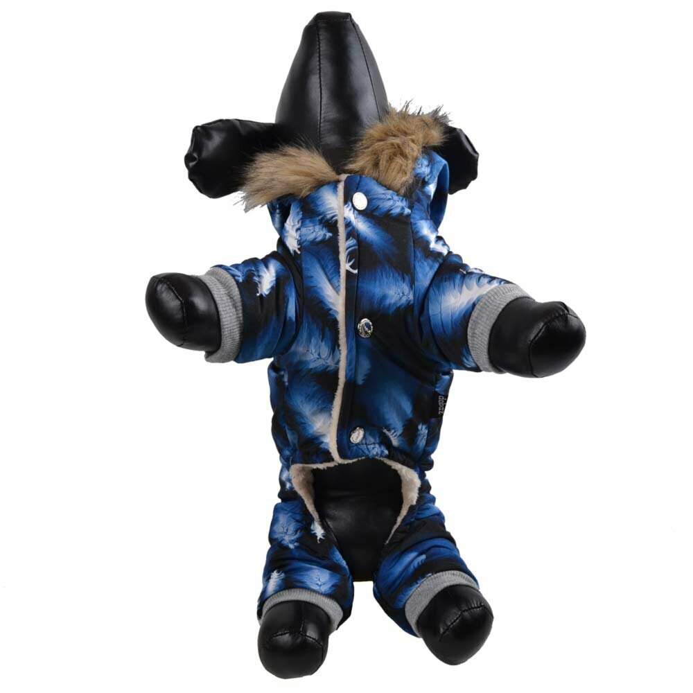 Blauer Schneeanzug für Hunde - Hundebekleidung