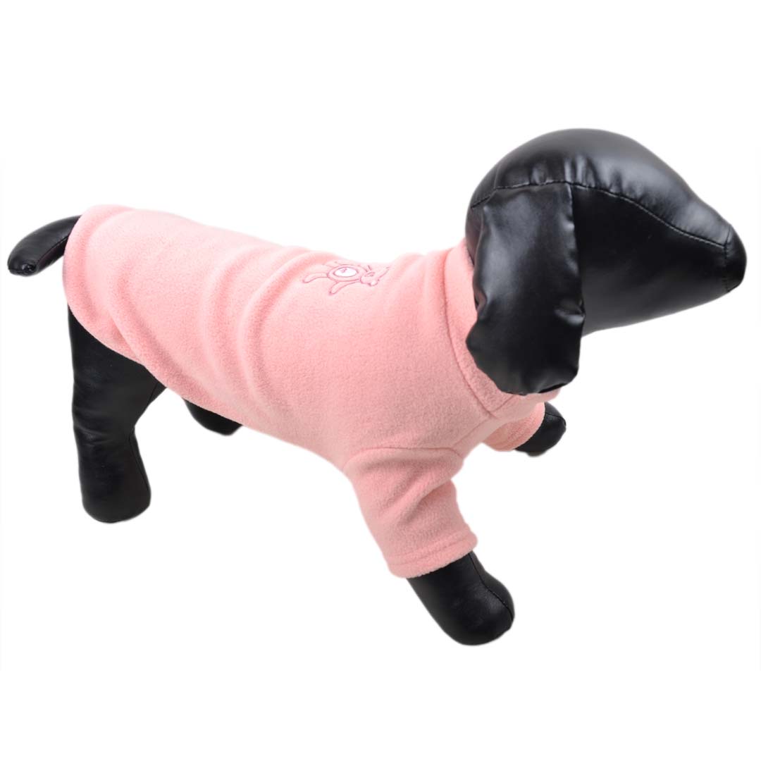 rosa Hundepullover - Fleece Hundepullover für den Winter
