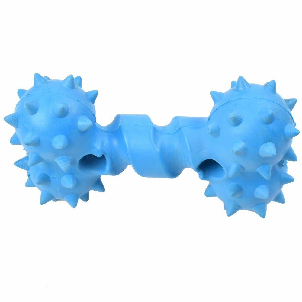 GogiPet Hundespielzeug - blauer Gummiknochen